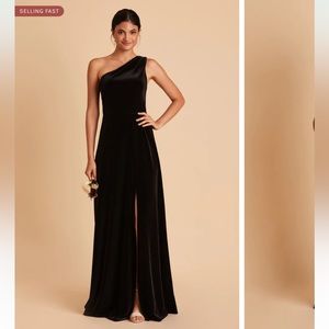 KIRA DRESS VELVET BLACK